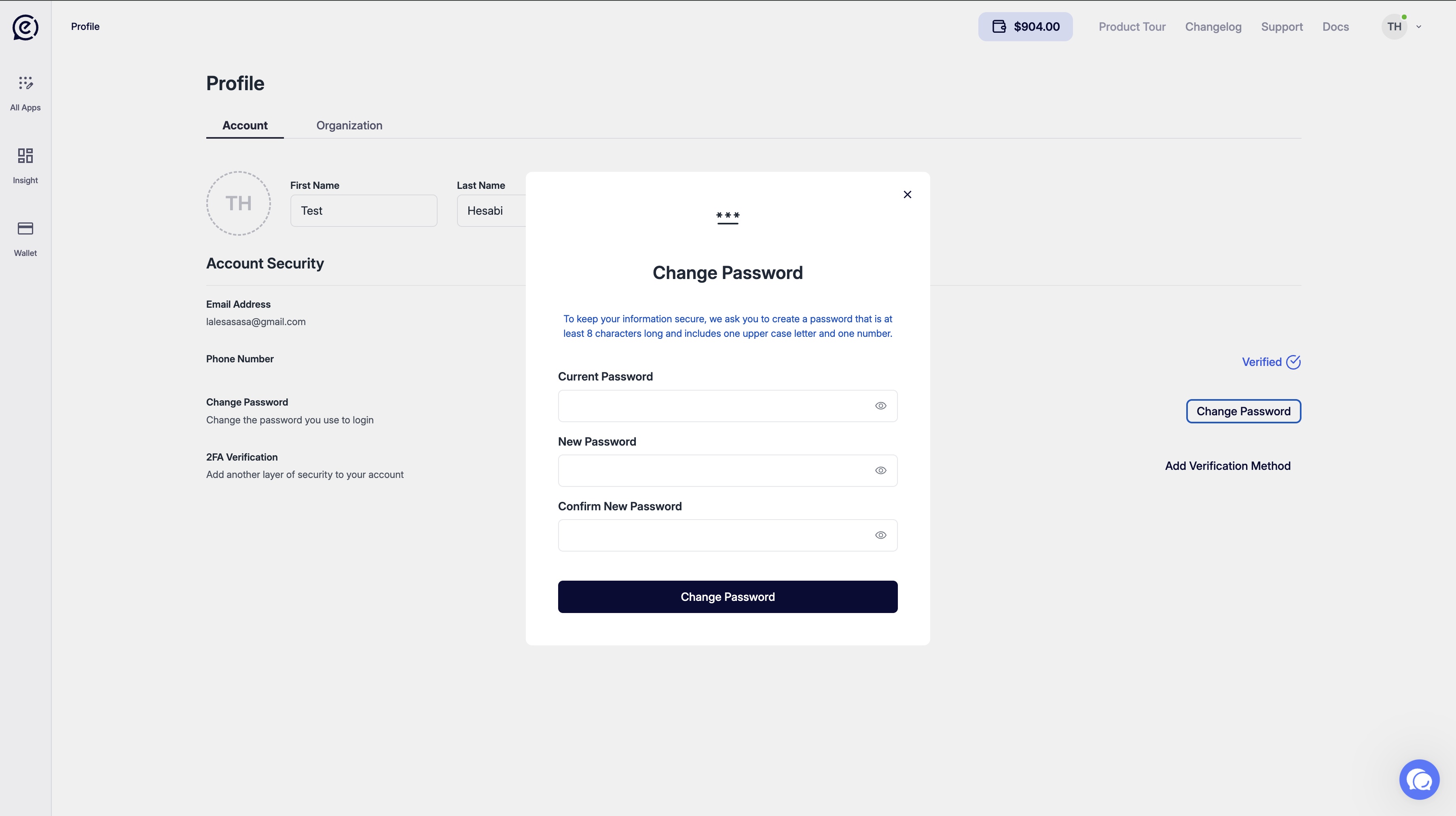 Profile 04 Change Password