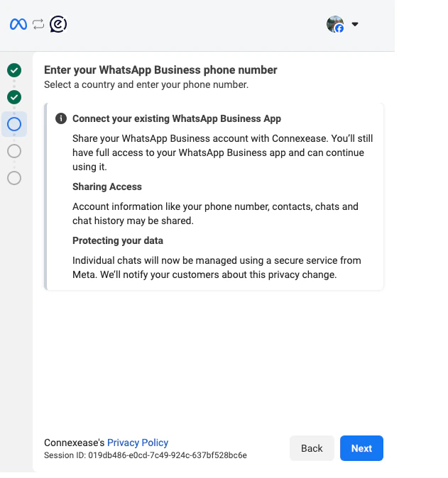 Connect Meta – Go Live popup