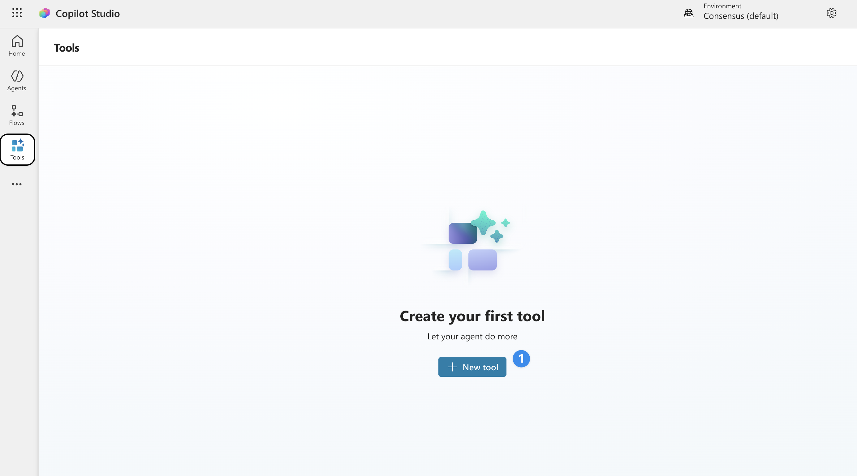 The Add a tool dialog with New tool highlighted