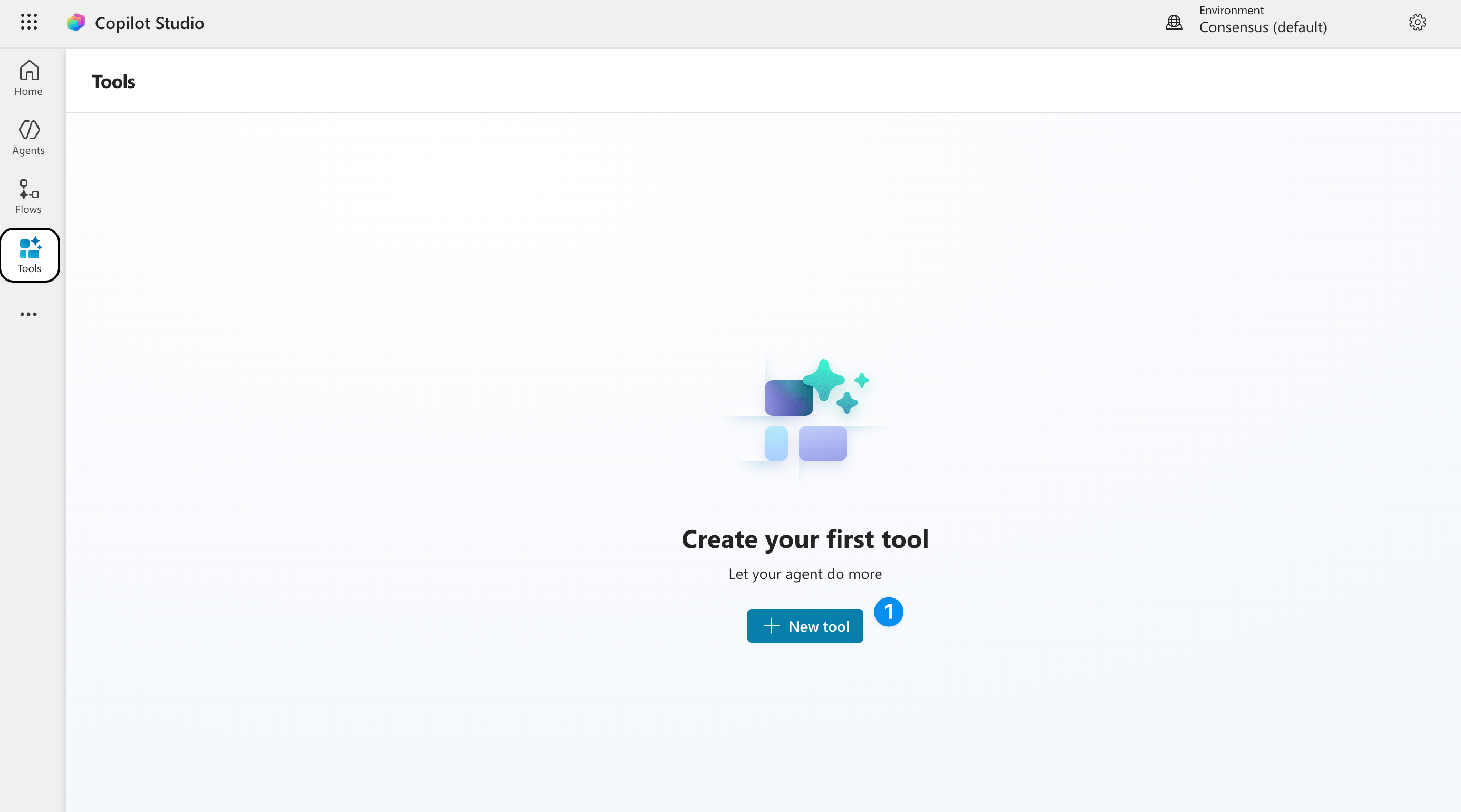 The Add a tool dialog with New tool highlighted