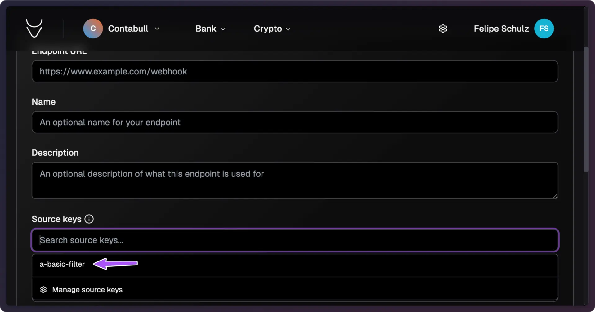 Further configuration in dark mode