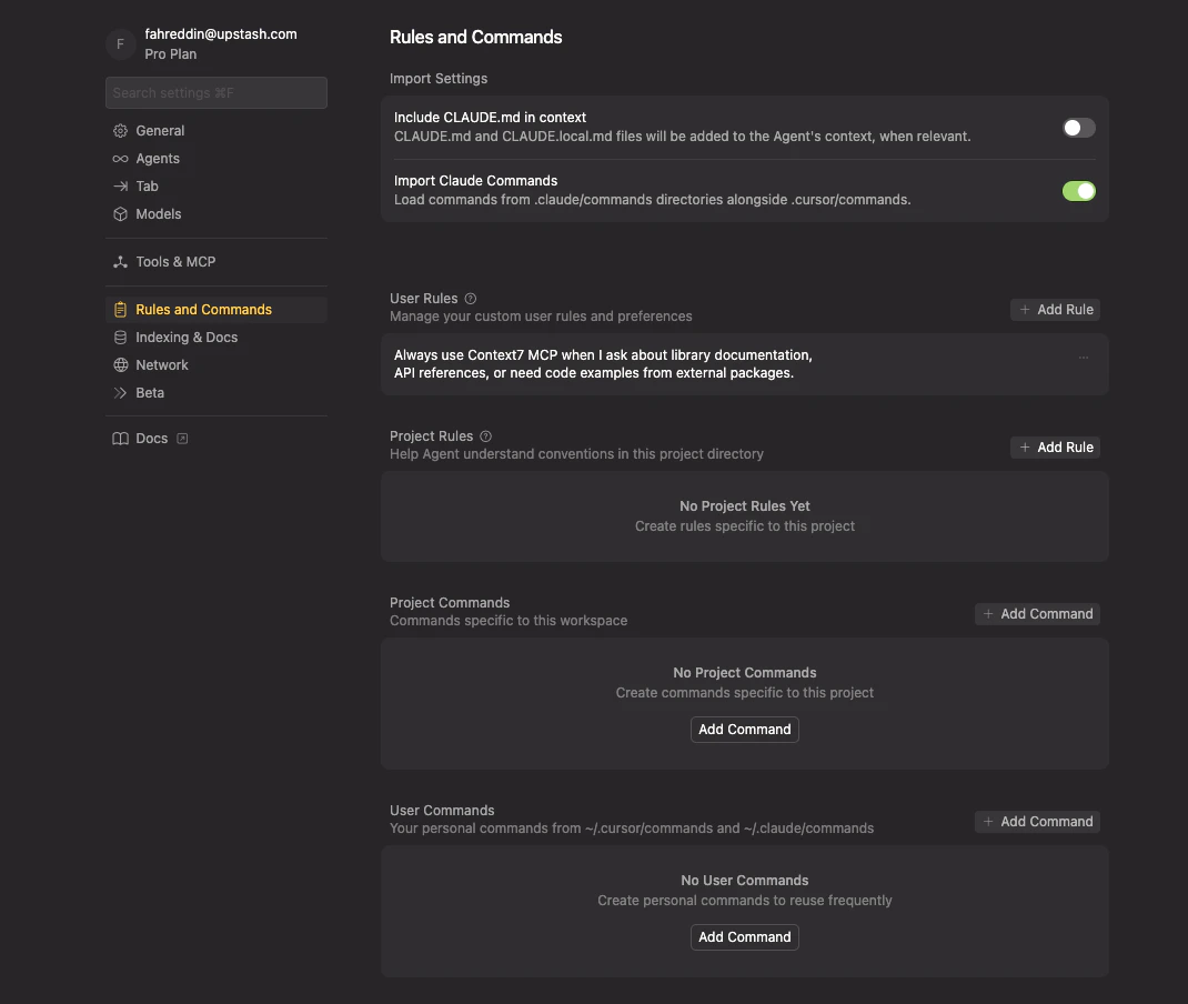 Cursor Rules and Commands