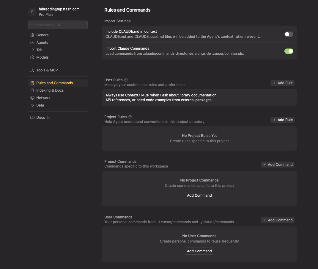 Cursor Rules and Commands