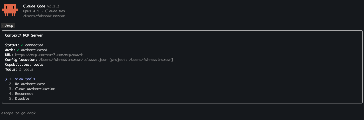 Claude Code MCP Details