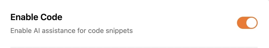 Toggle switch for enabling/disabling YouTube Assistant functionality