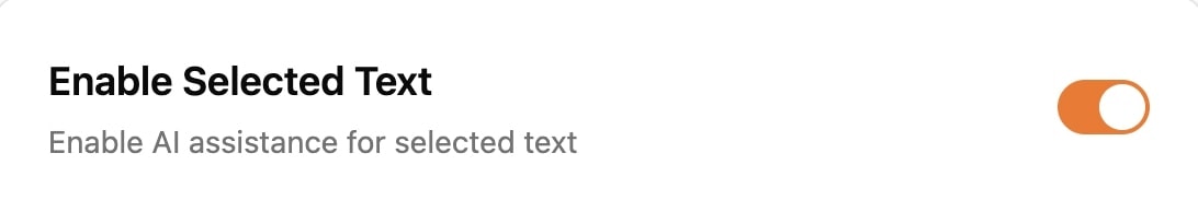 Toggle switch for enabling/disabling YouTube Assistant functionality