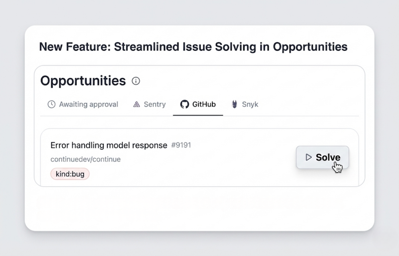 Opportunities from Sentry and Snyk in Mission Control