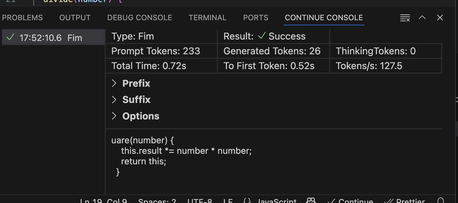 Continue Console