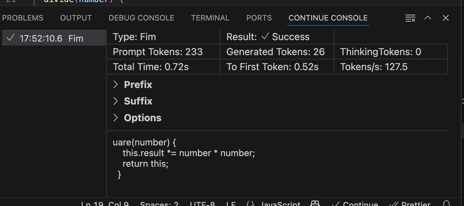 Continue Console