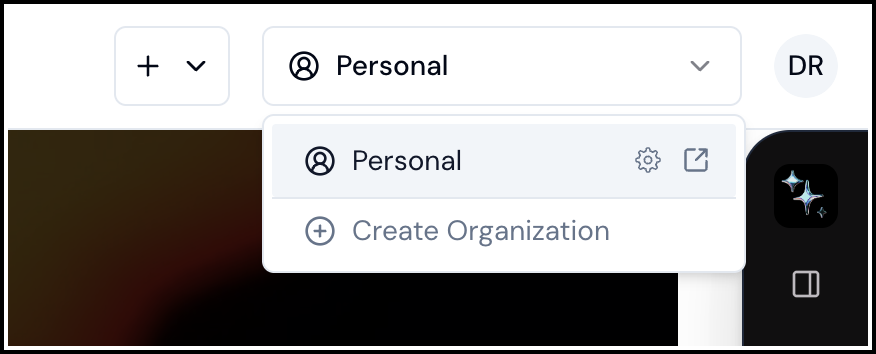 create an org selector