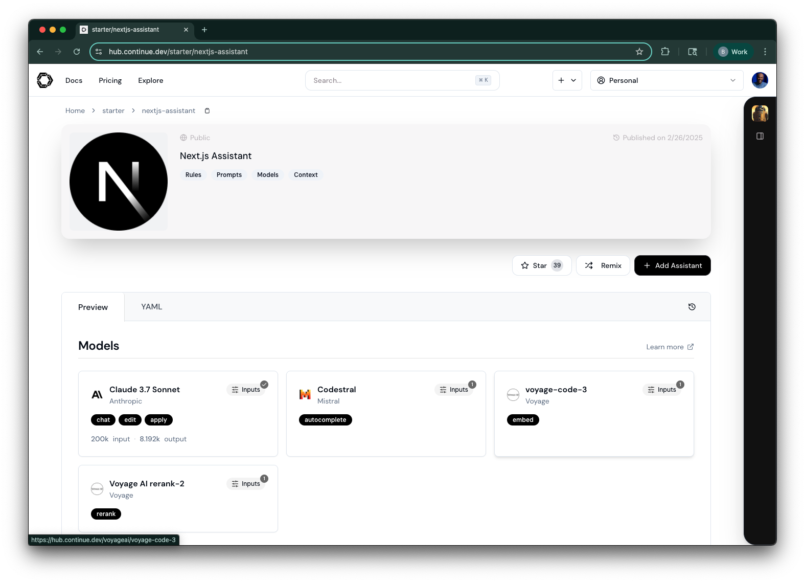 nextjs assistant