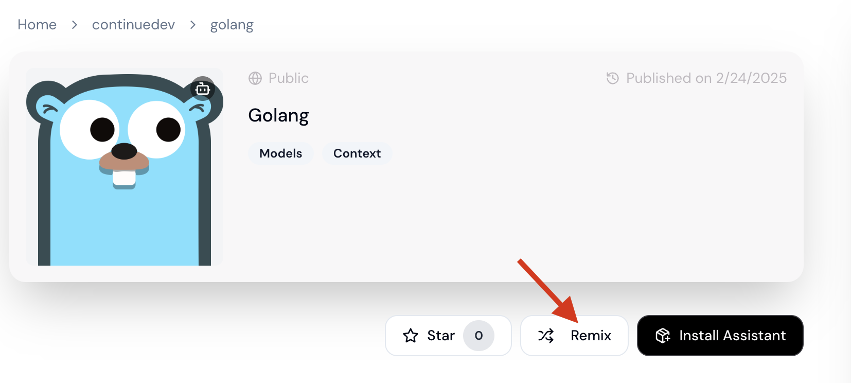 Remix Agent Button