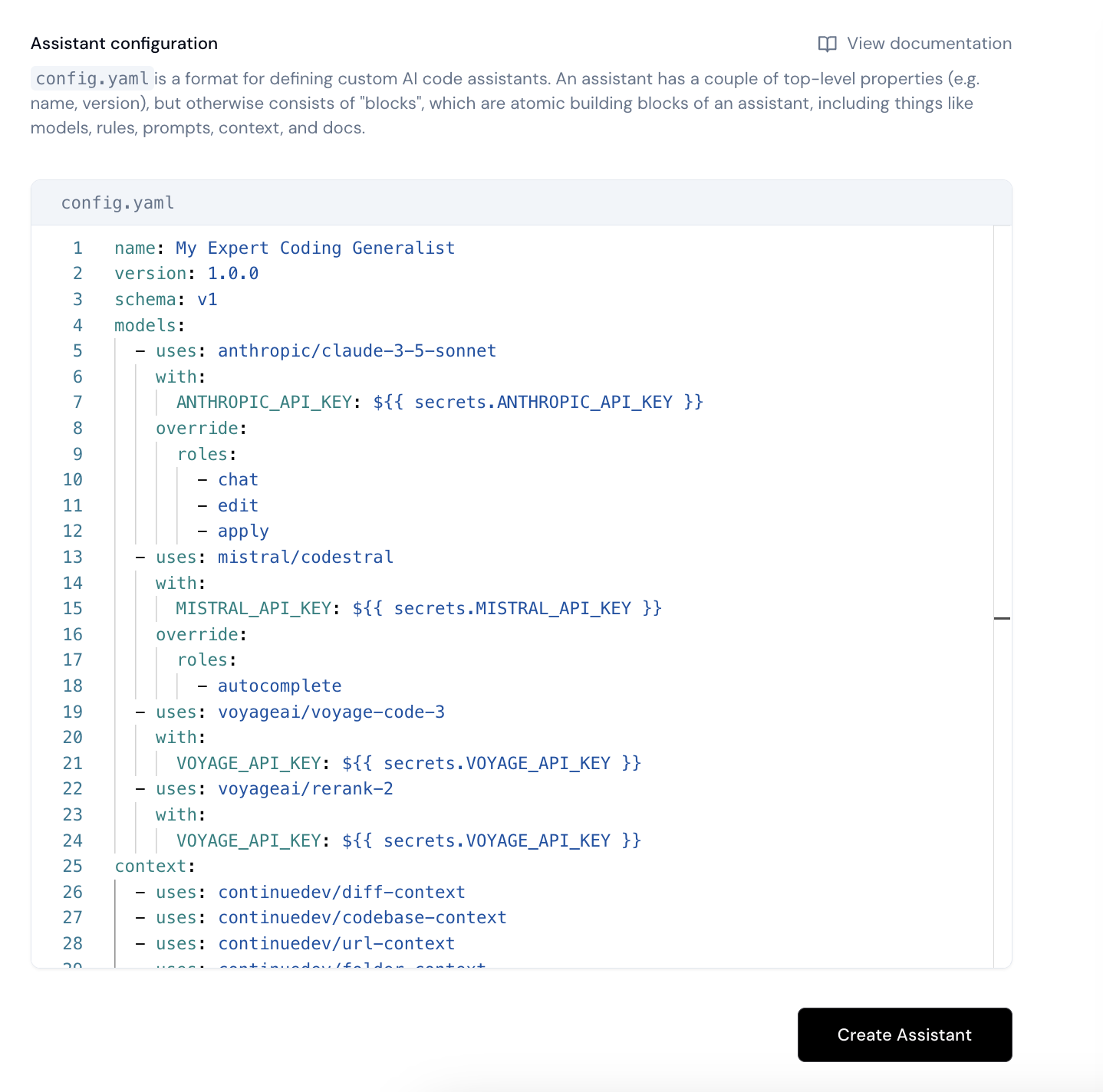 New agent YAML