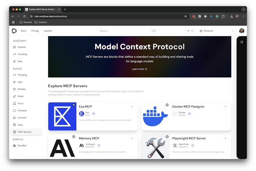 MCP servers - Continue