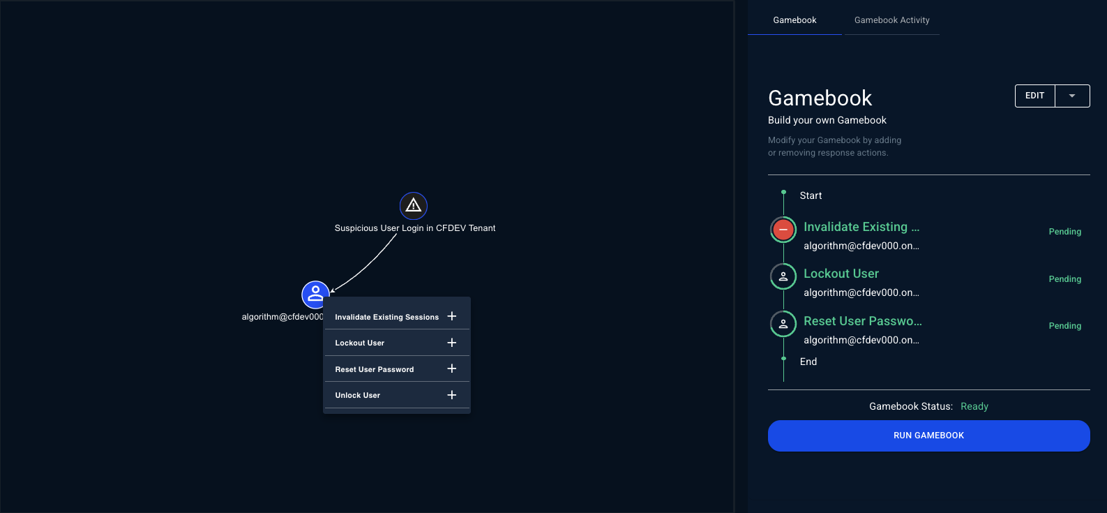 Gamebook with actions added