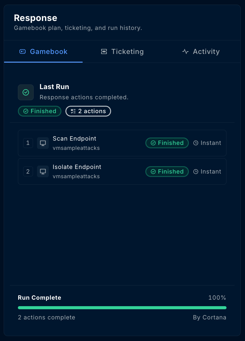 Gamebook actions queue