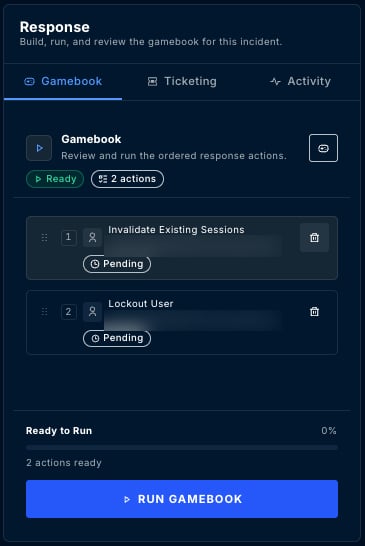 Gamebook with actions added