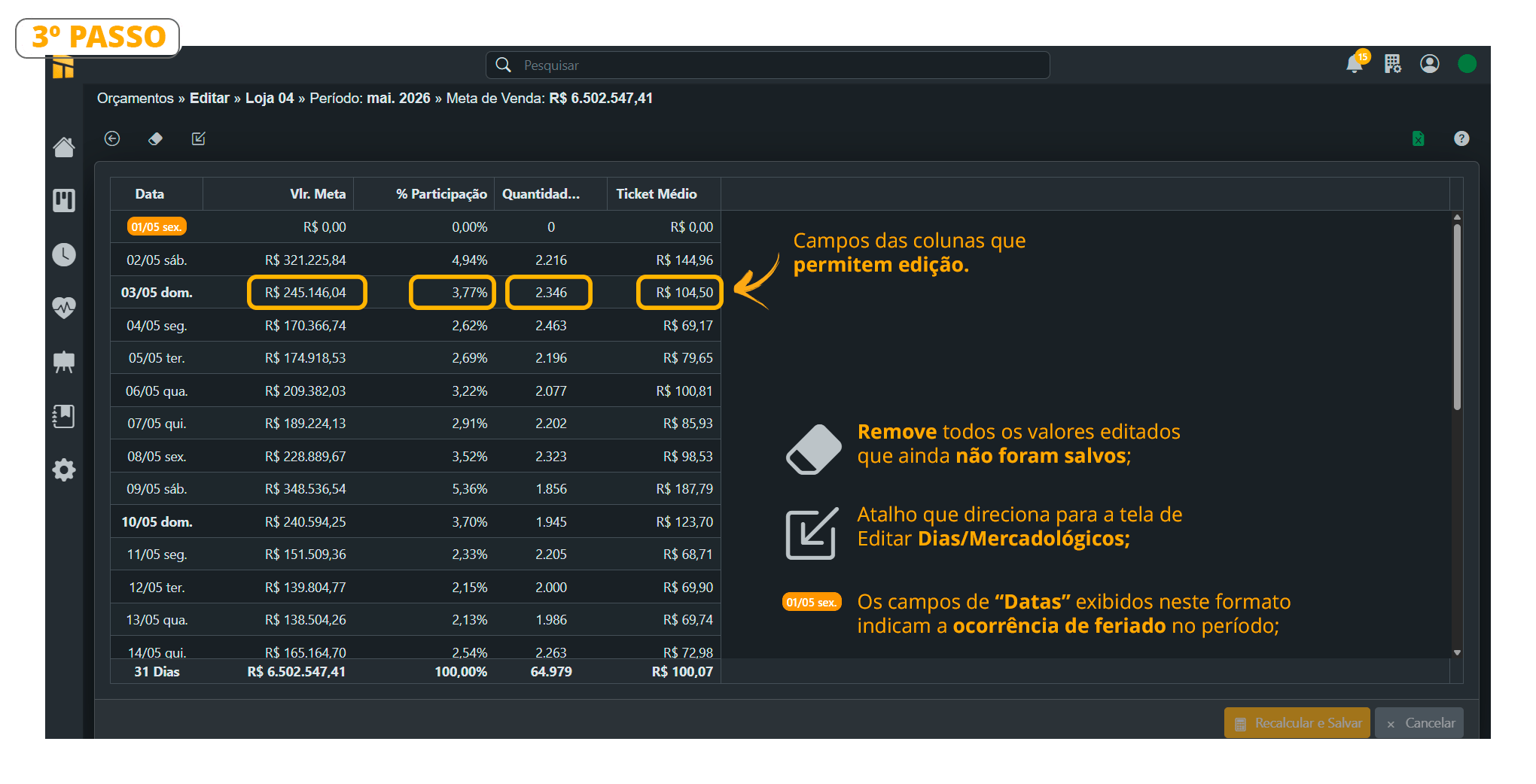 Para Editar Um Orçamento Dia Mes 03