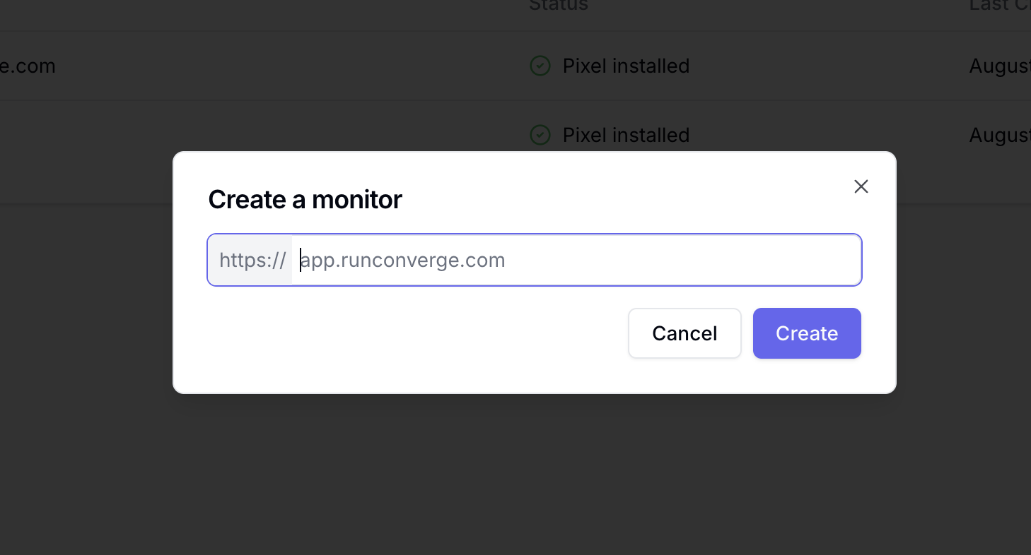 input website url