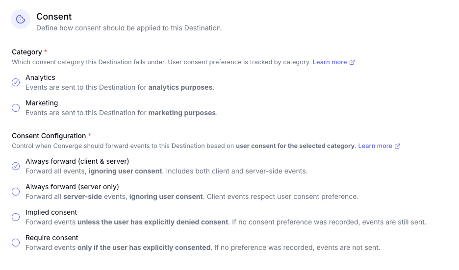 consent settings