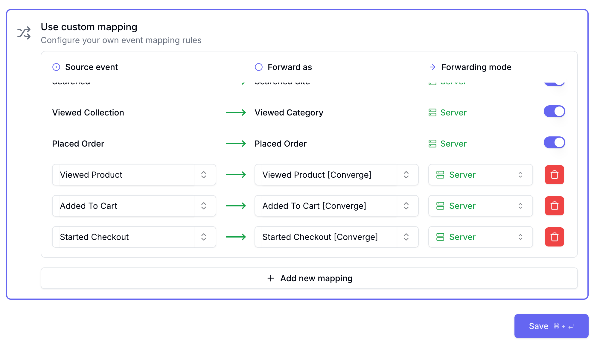 klaviyo custom event mapping