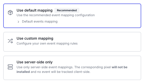 default vs custom mapping