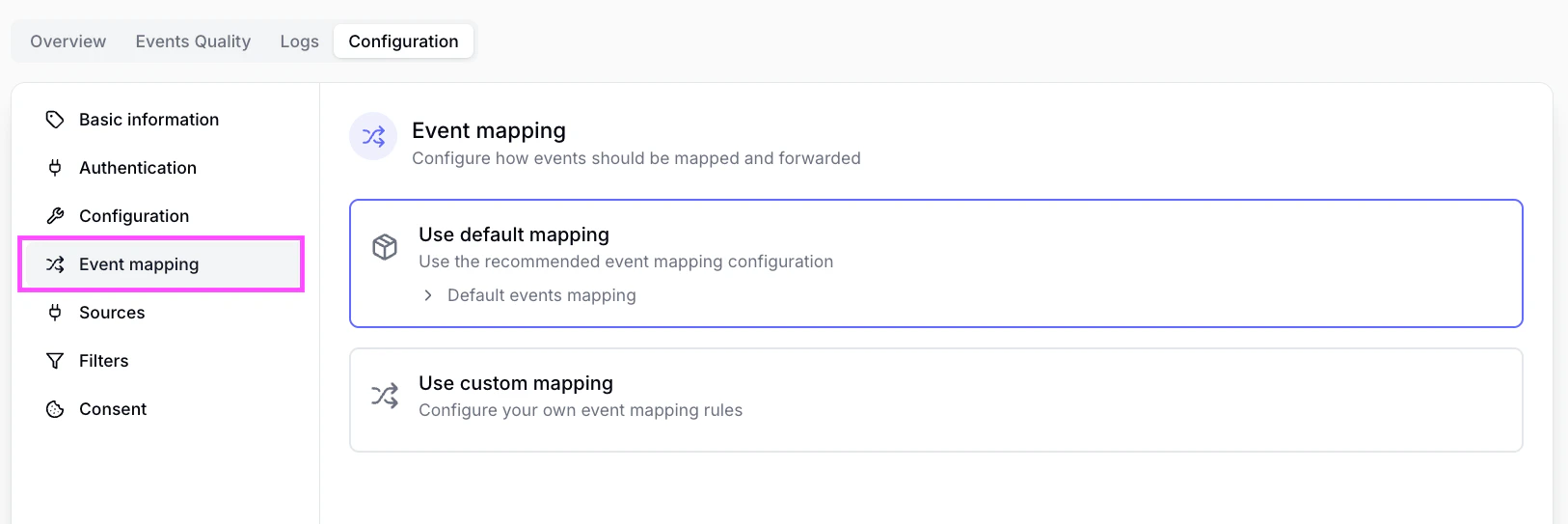 Event mapping - Converge Documentation