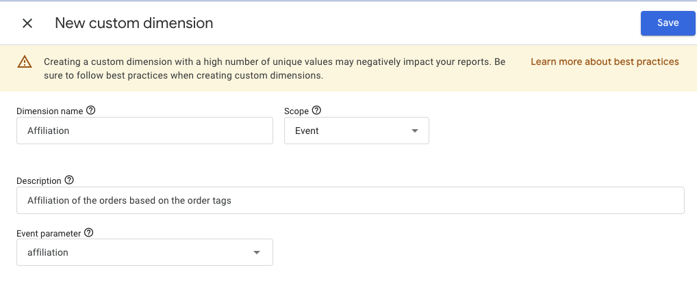 custom event property map