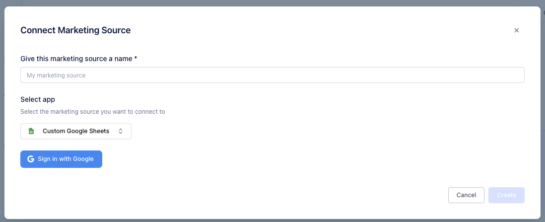 Map spreadsheet columns to Converge fields