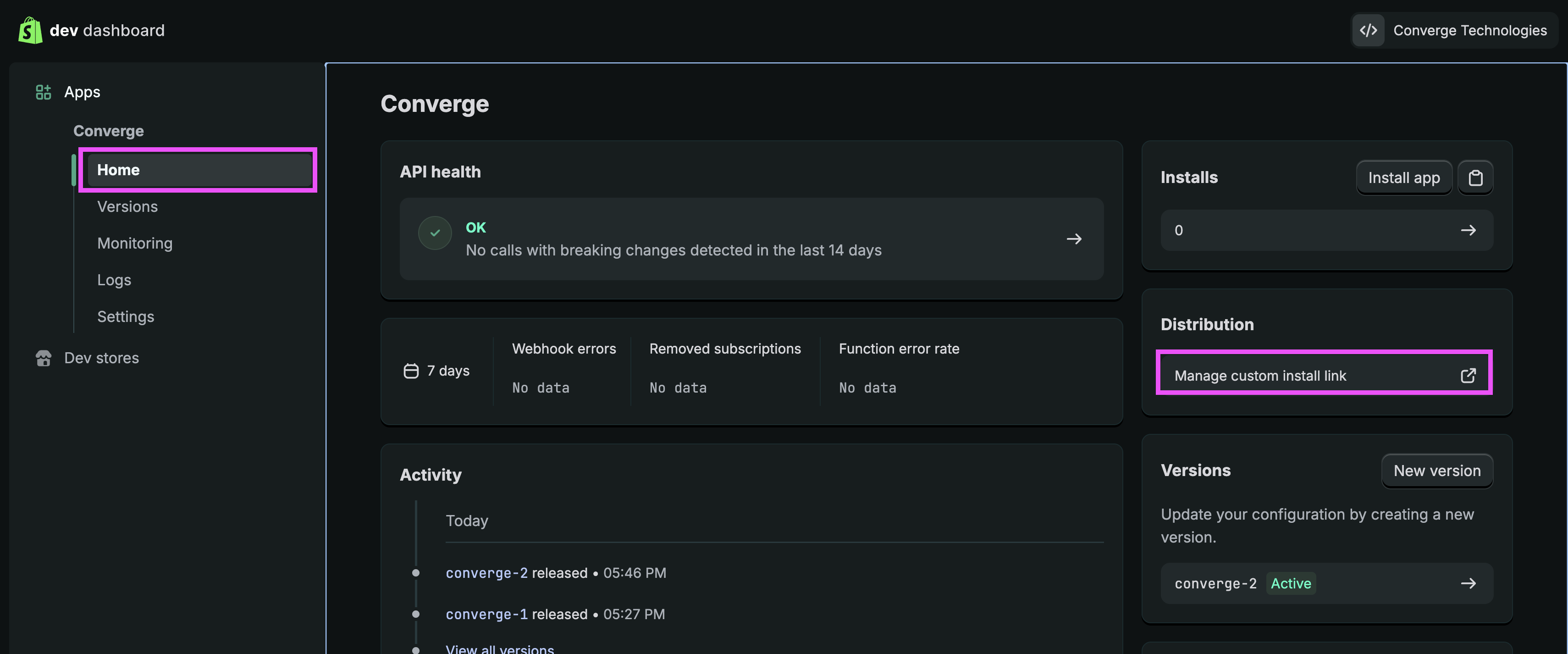 manage-custom-install-link