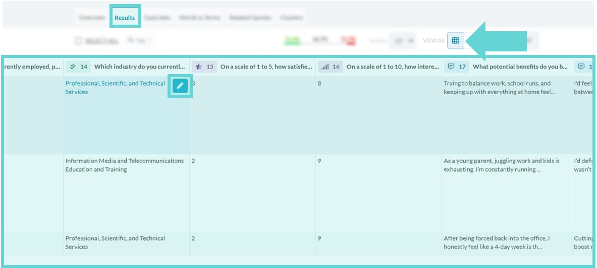 Results screenshot: Open Submission Reader