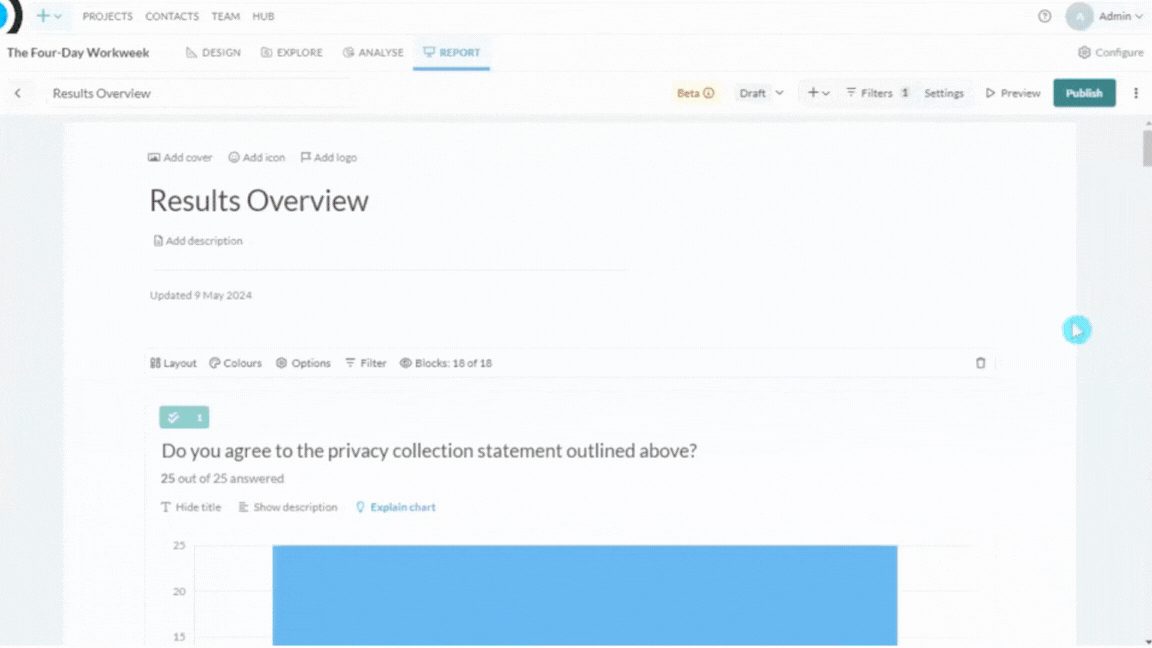 Results Overview screenshot: Series.
