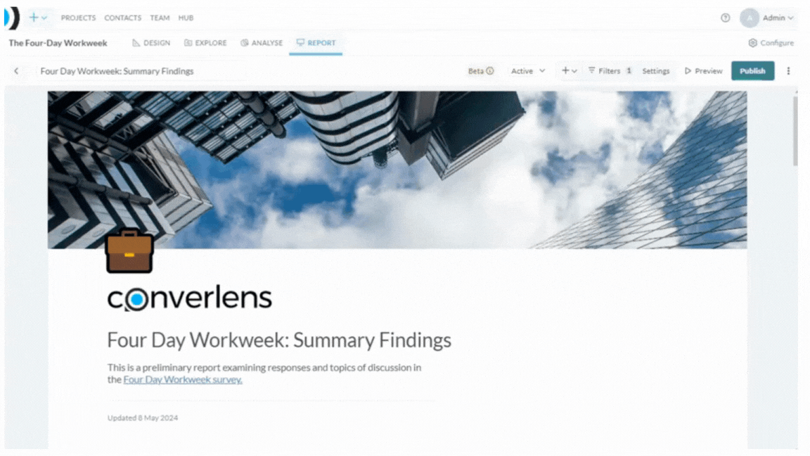 Toolbar screenshot: Report Preview