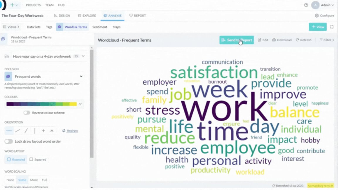 Quick Start screenshot: Create a report