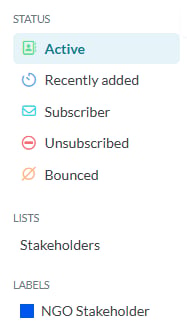 Manage Contacts screenshot: Tour