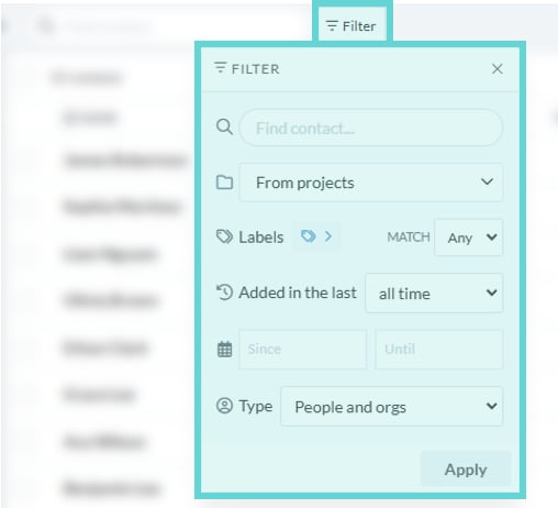 Manage Contacts screenshot: Tour