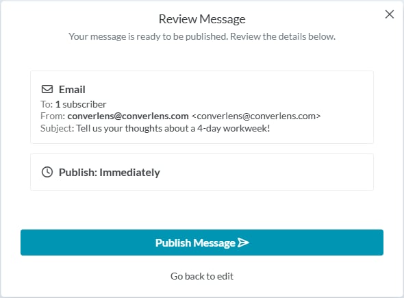 Compose Menu screenshot: Go back to edit