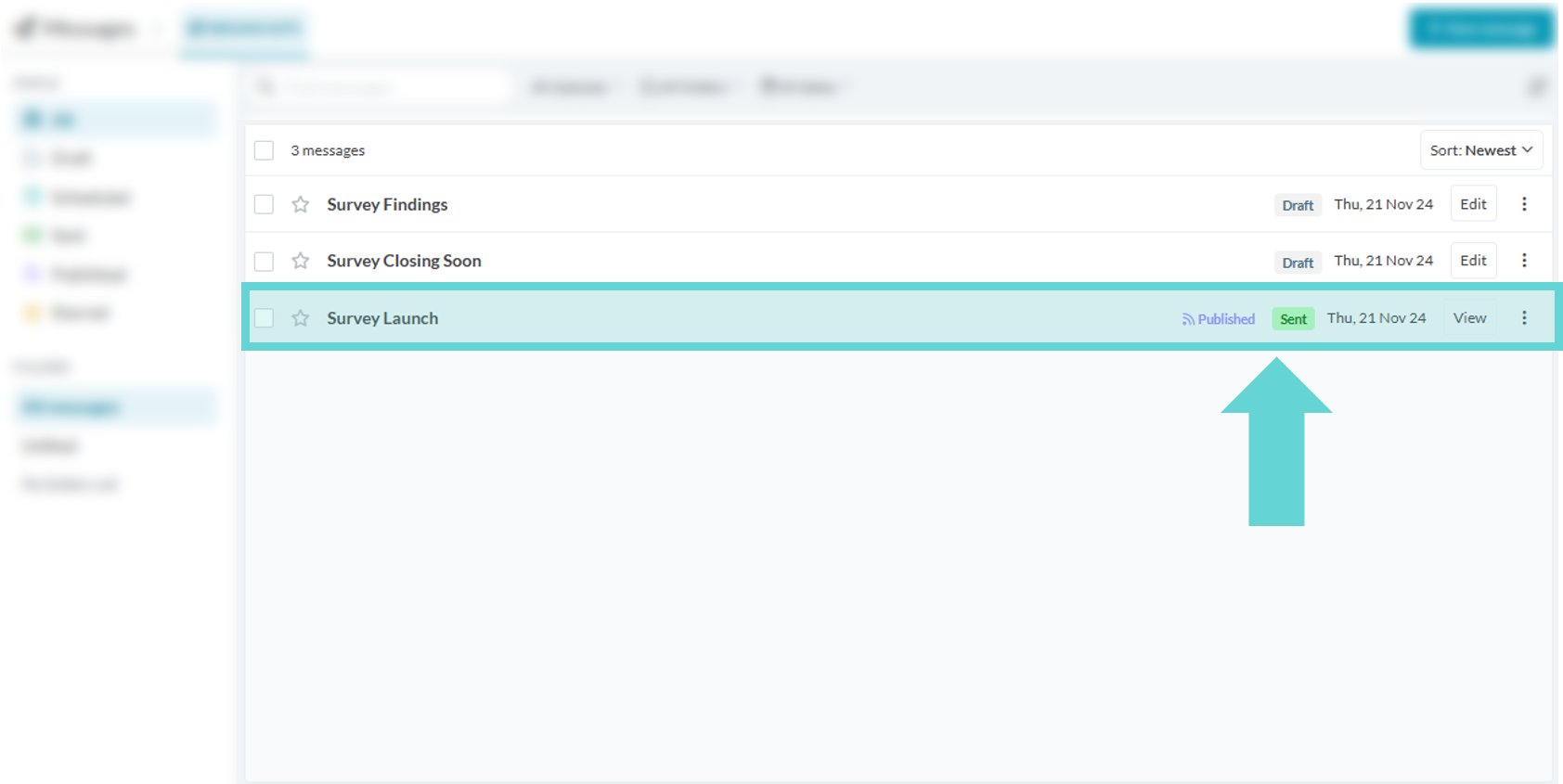 Compose Menu screenshot: Go back to edit