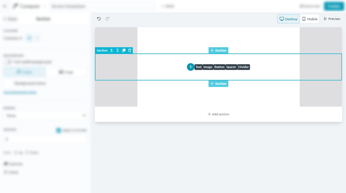 Message Stage screenshot: Images