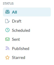 Messages screenshot: Folders