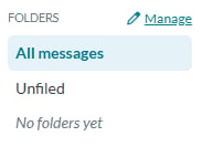 Messages screenshot: Folders