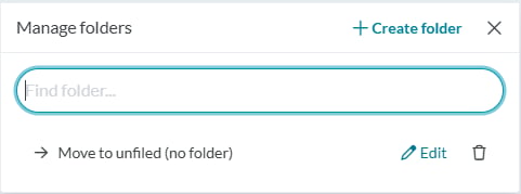 Messages screenshot: Folders