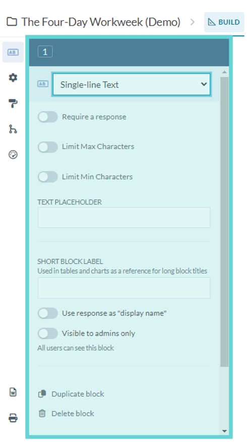 Navigating Build screenshot: Save changes