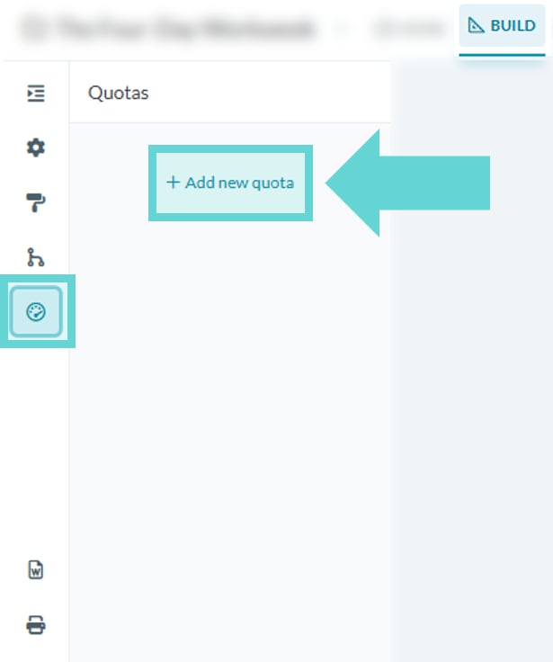 Quota Settings screenshot: Delete a quota