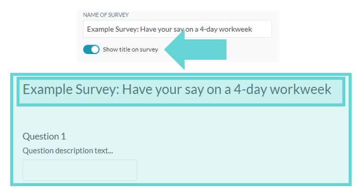 Survey Settings screenshot: Quota exceeded message