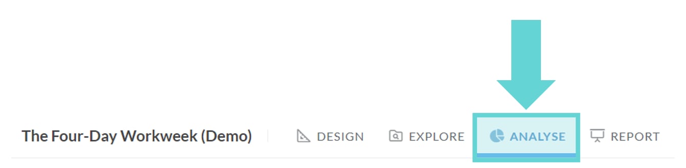 Navigating Chart screenshot: To access the Chart page, click the Analyse tab in the Project Navigation Bar