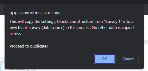 Data Spaces screenshot: Response publishing settings