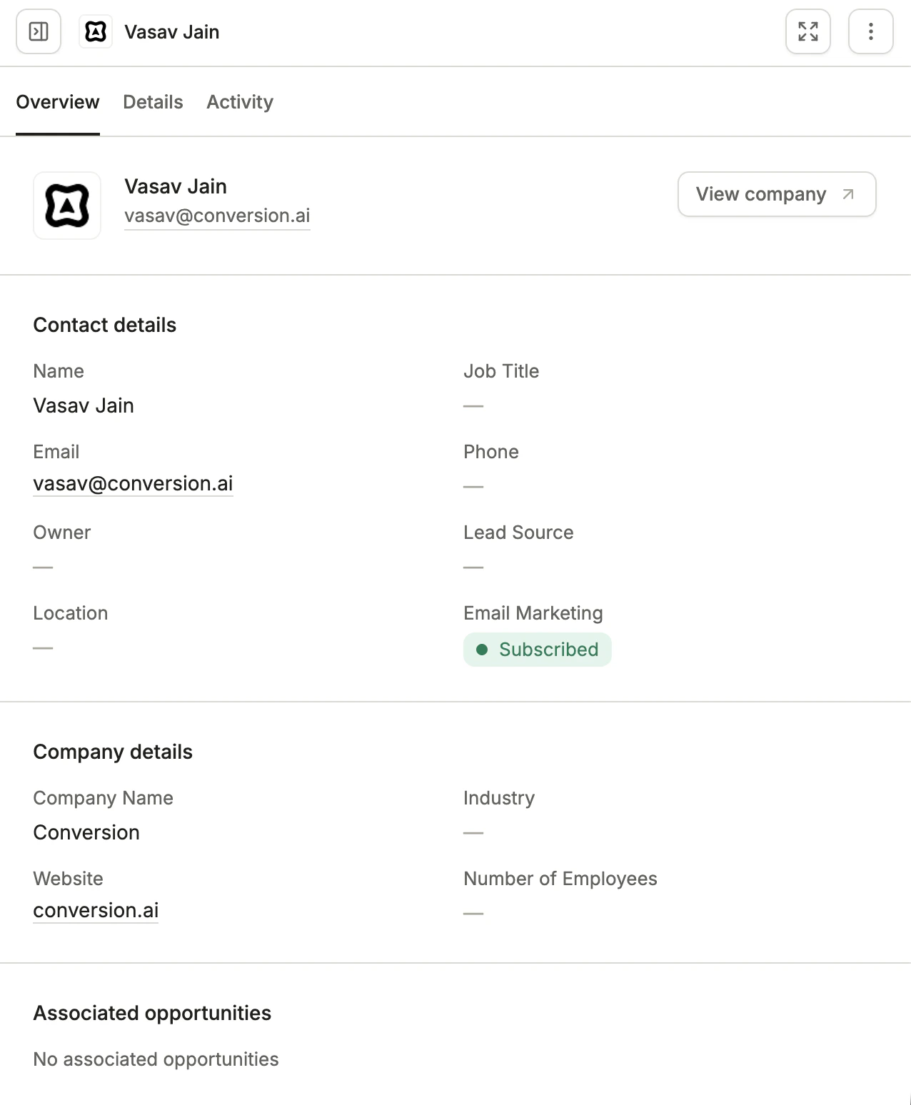 Contacts Contactrecord1