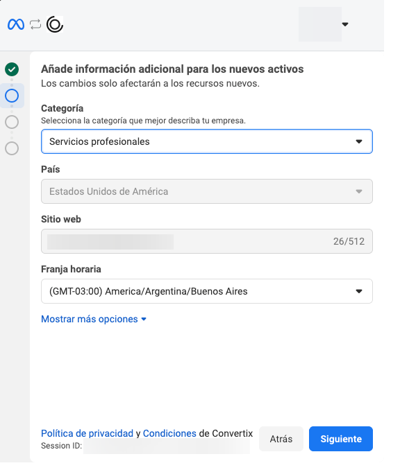 Información adicional del negocio