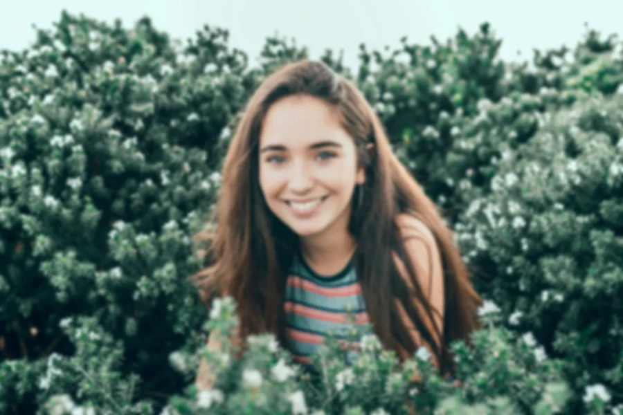 Portrait with blur adjustment
